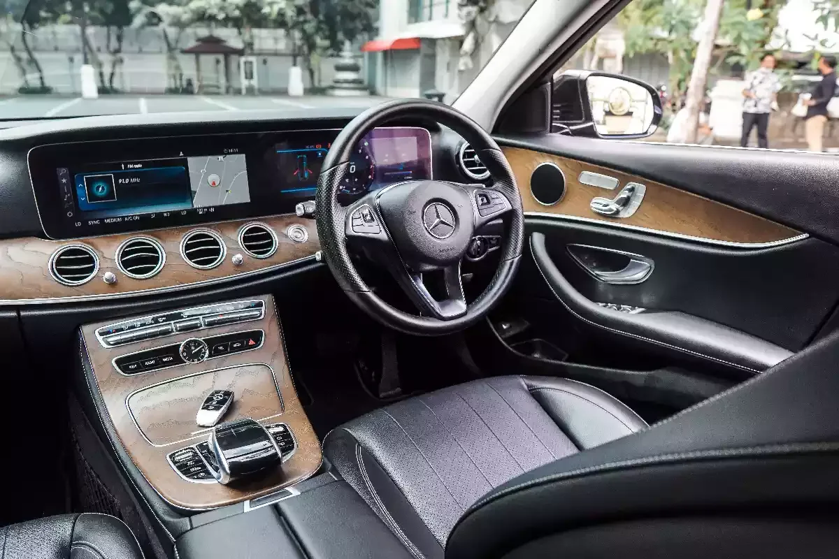 Executive saloon dashboard and centre console with wood trim